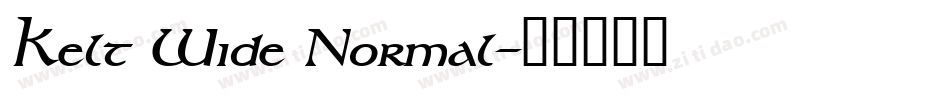 Kelt Wide Normal字体转换